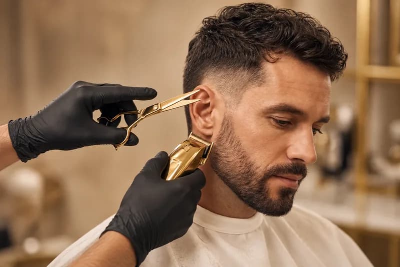 Tunsoare realizată de un barber profesionist