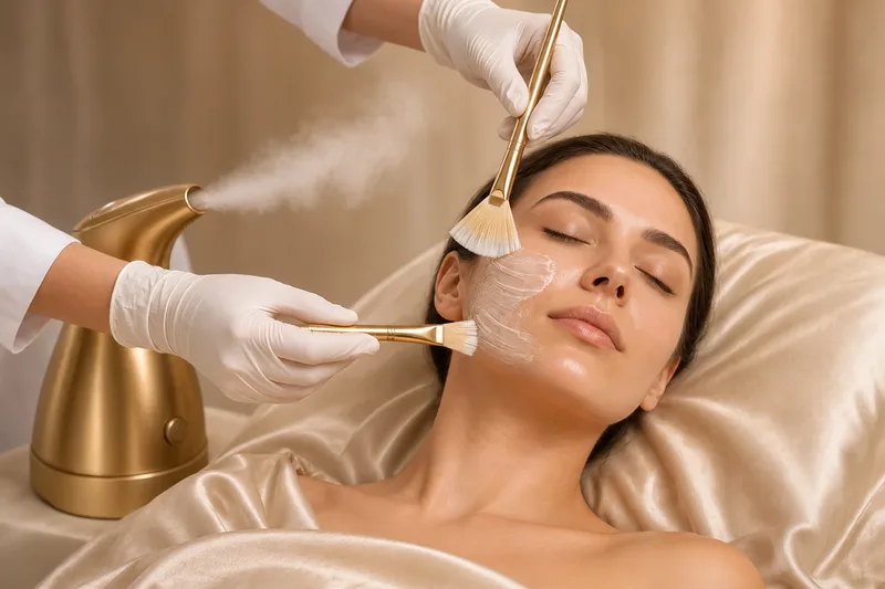 Curățare și hidratare facială realizată de un specialist