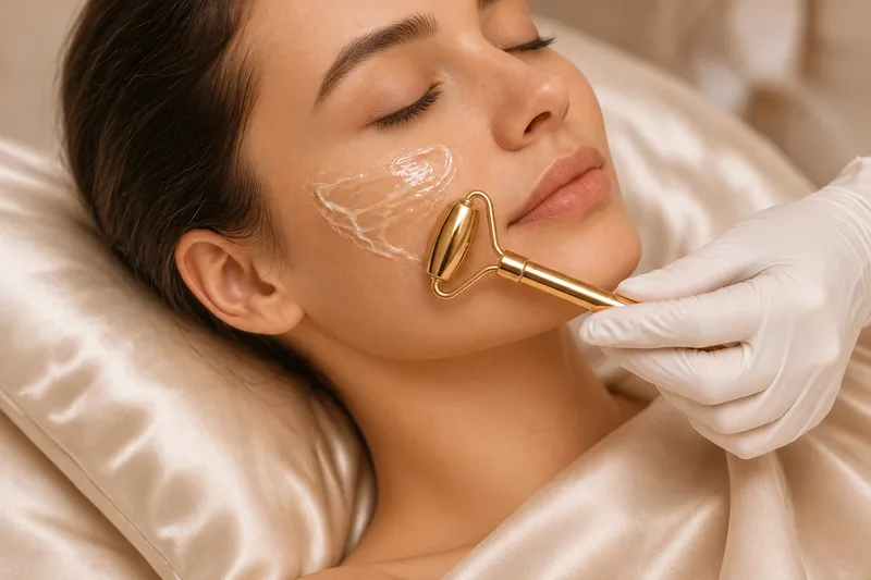Tratament facial realizat într-un spațiu profesional