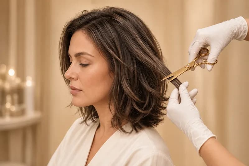 Tunsoare pentru femei realizată într-un salon