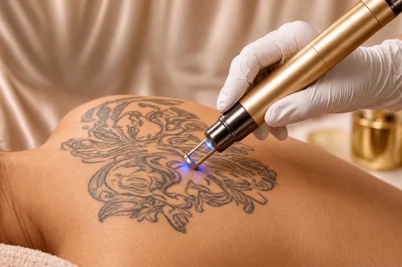 Procedură profesională de îndepărtare a unui tatuaj cu laser