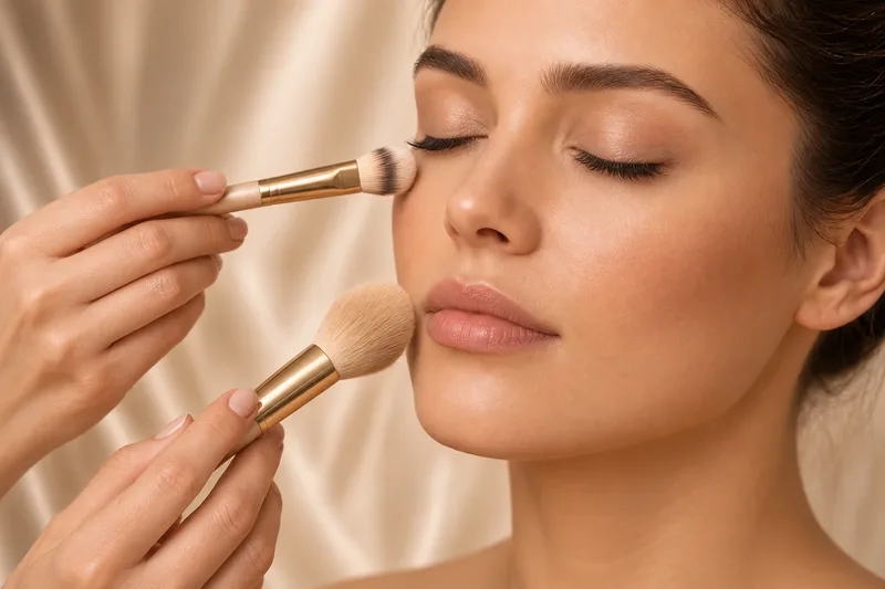 Machiaj profesional aplicat într-un studio beauty